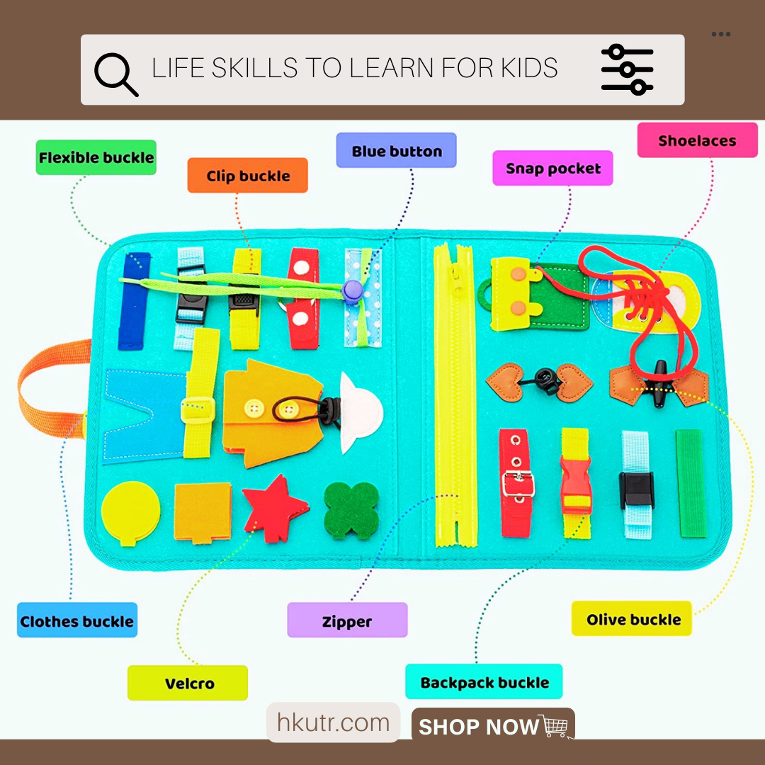 蒙特梭利幼兒自理學習忙碌板 Montessori Toys  Busy Board for Toddlers